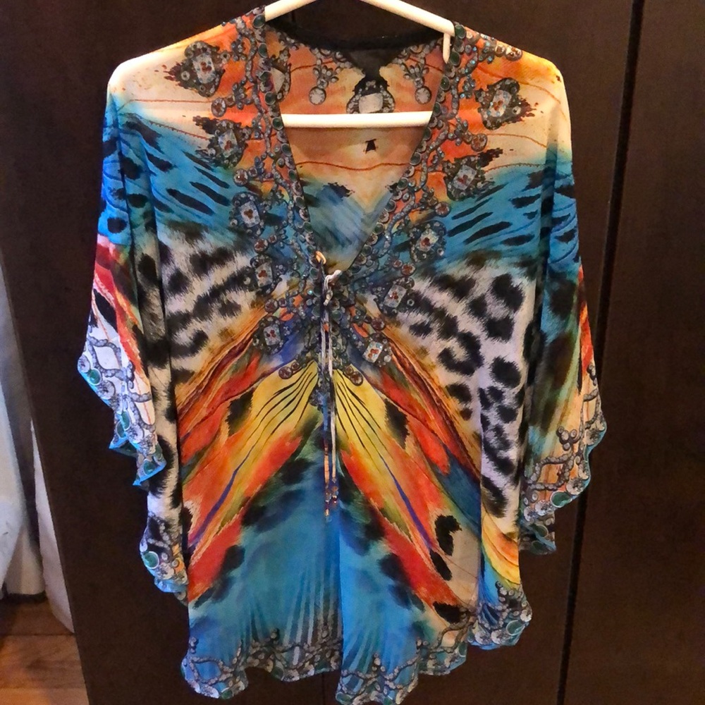 Beautiful printed tunic or coverup size small